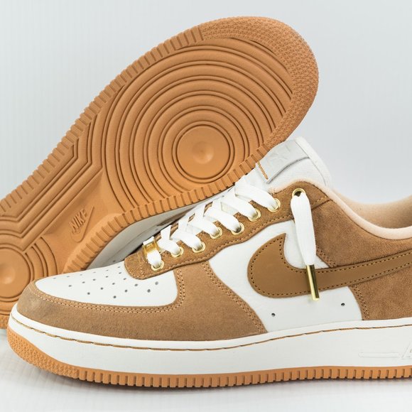 Nike PREMIUM SUEDE AF1s Air Force 1 Low - TOFFEE BROWN SAIL GUM - Customs - Picture 11 of 16